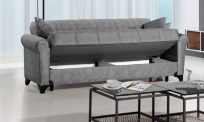 4 ספה תלת מושבית נפתחת עם ארגז מצעים LEONARDO דגם דיימונד