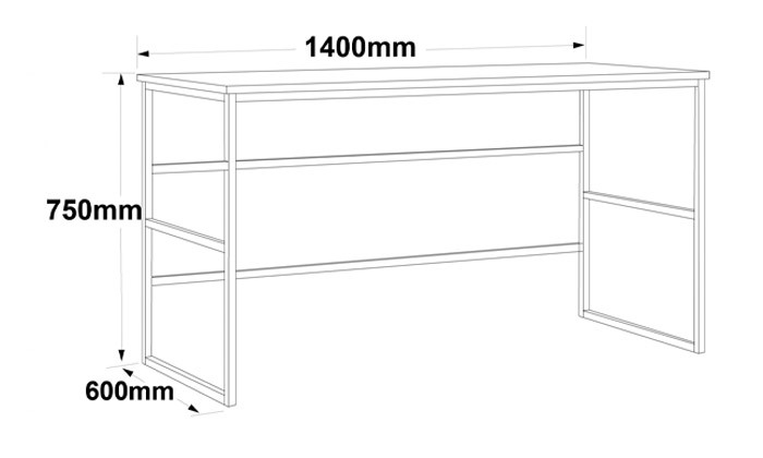 3 שולחן מחשב 140 ס"מ Twins Design דגם לאוניד