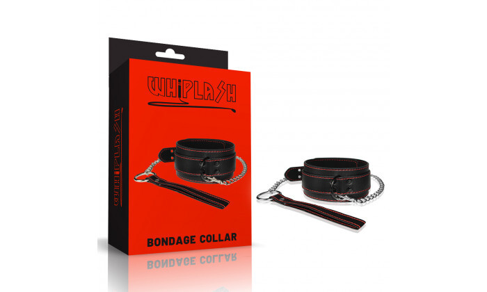 3 סקס סטייל: קולר עם רצועה WHIPLASH דגם Bondage Collar